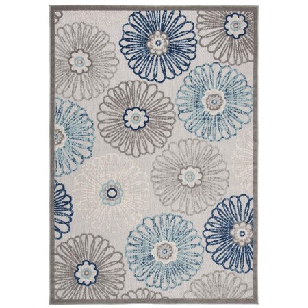 Safavieh 8 x 10 ft. Cabana 800 Power-Loomed Rectangle Rug Gray & Blue CBN801F-8